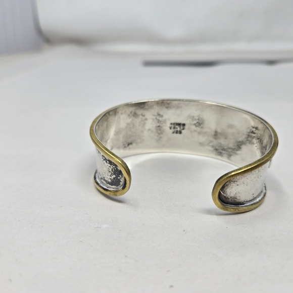 Taxco Sterling Silver Mexico Vintage 2 Tone Elephant Cuff Bracelet Good Luck 30G - Picture 5 of 11